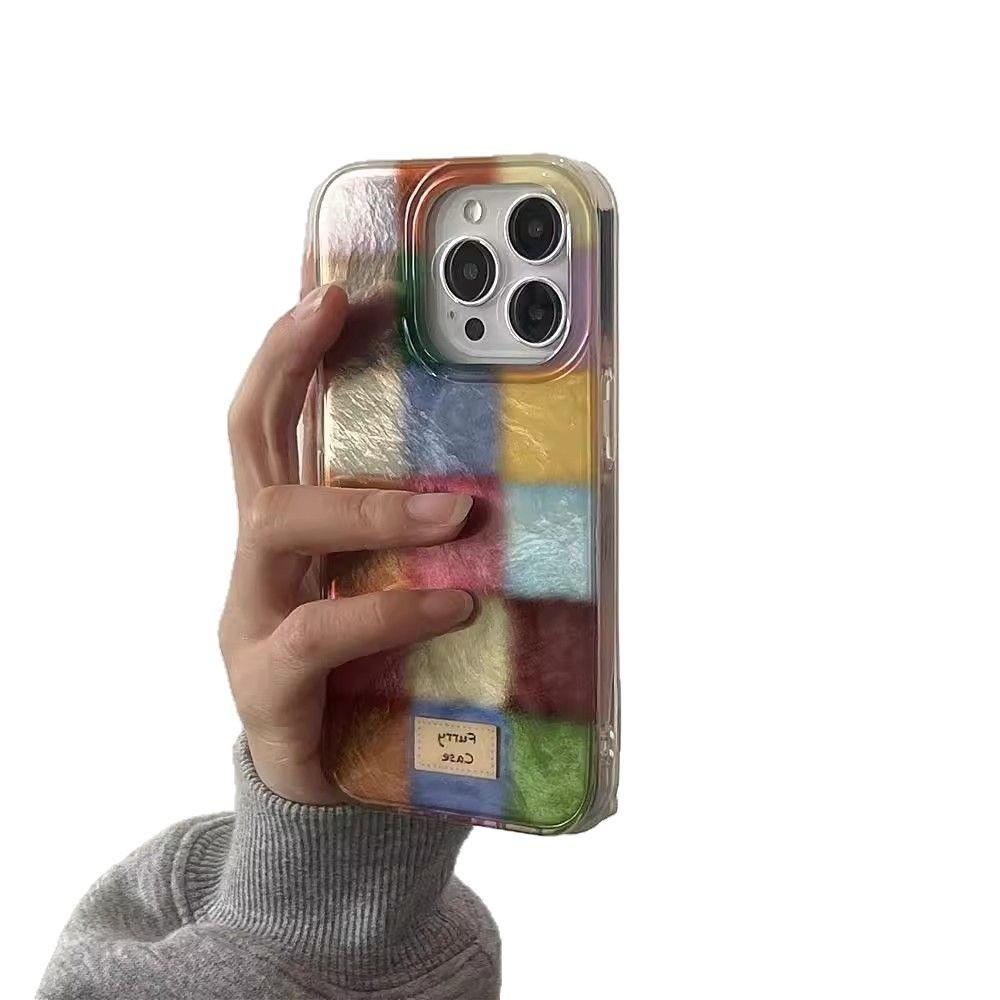 Colorful Squares for IPhone16 Simple 15PRO 13 Mobile Phone Case Apple 14promax New 17AIR