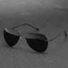 Metal Titanium Light Rimless Color Changing Sunglasses for Men Driving Day Night Glasses New gafas de sol hombre