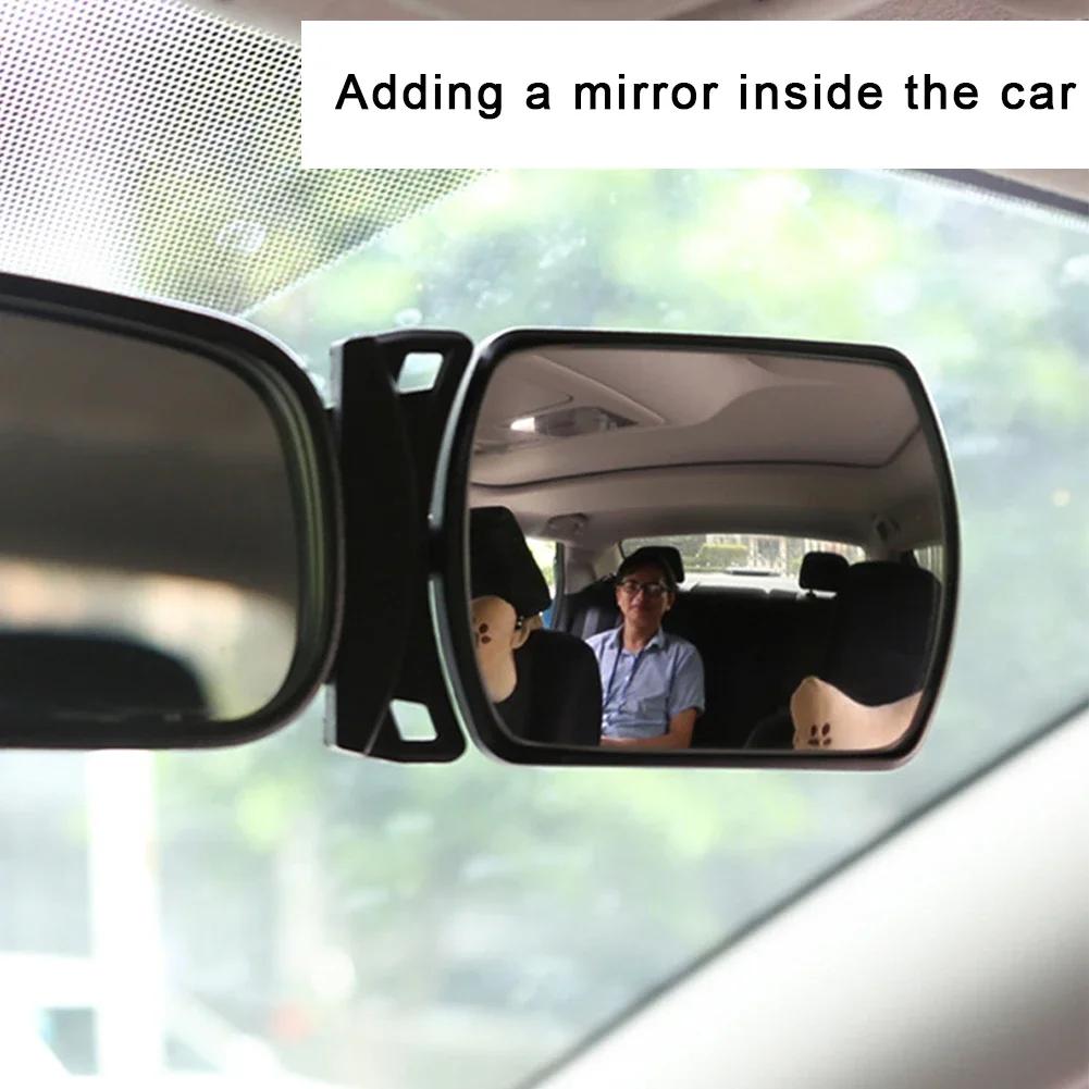 Rotating Baby Car Rearview Auto Observing Back Seat Auxiliary Mirror Baby Monitor Car Safety View Back Seat Mirror Car Interior