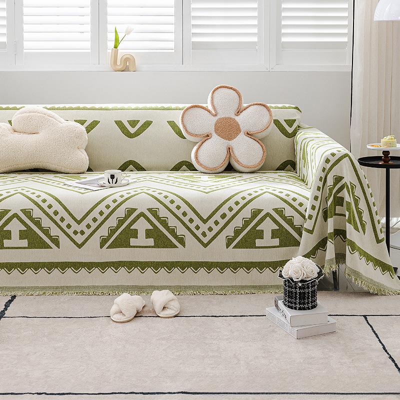 Neues Sofahandtuch Vollbezug für alle Jahreszeiten Chenille Einfach Modern Rutschfest Sofabezug Tuch Deckenbezug Anti-Katzenkratzer