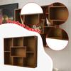 , Elegant Wooden Wall Shelf with 7 Compartments for Storage in The Office And at Home.