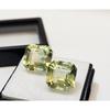 10-12 Ct Natural Tourmaline Bi-Color For Earrings Making Asscher Cut Gemstone