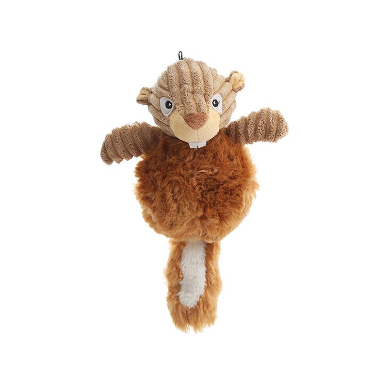 

Fox Shaped Plush Dog Toy - Bite-Resistant Squeaky Pet Plaything, Soft Plush Material, Interactive Chew Toy for Puppies & Dogs, шоколадный