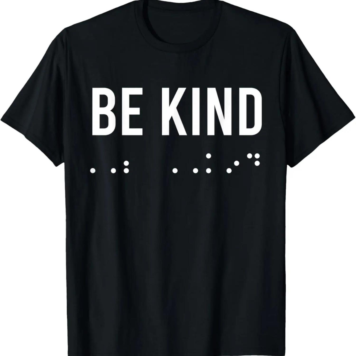

Funny Be Kind Sign Braille Languague T-Shirt S чёрный