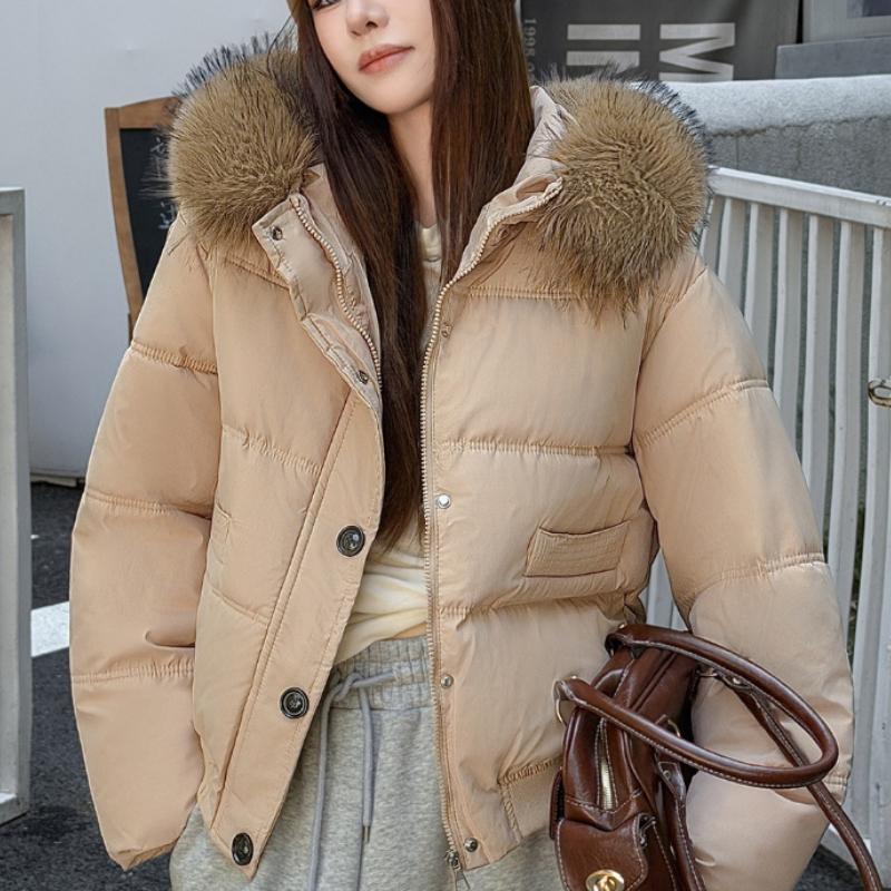 TIFICY Women's Fashion Casual Fall Winter Solid Color Print Long Sleeve Jackets & Coats Down Coats
