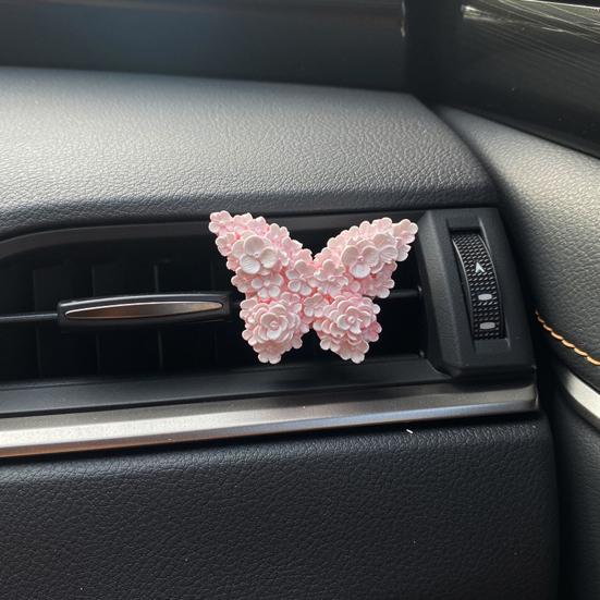 Decorative Floral Air Vent Clip Cute Tulip/Butterfly Car Air Conditioner Outlet Clip Charm for Auto Interior Accessories