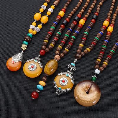 Bodhi Clothing Accessories Buddhist Ethnic Fashion Jewelry Bead Necklace Nepal Personality Necklace