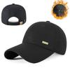 Spring and Autumn Large Size Wool Woolen Baseball Cap Medium and Old Men's Warm Big Head Circumference Metal Standard Cap