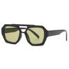 New anti-ultraviolet retro simple square sunglasses fashionable personality high value trend thin sunglasses