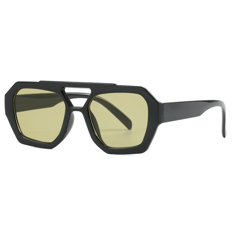 New anti-ultraviolet retro simple square sunglasses fashionable personality high value trend thin sunglasses