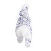 Decorative Elephant Statue Figurine Sculpture Resin Home Decor Collectible Ornament Blue and White Porcelain S(6 X 4 X