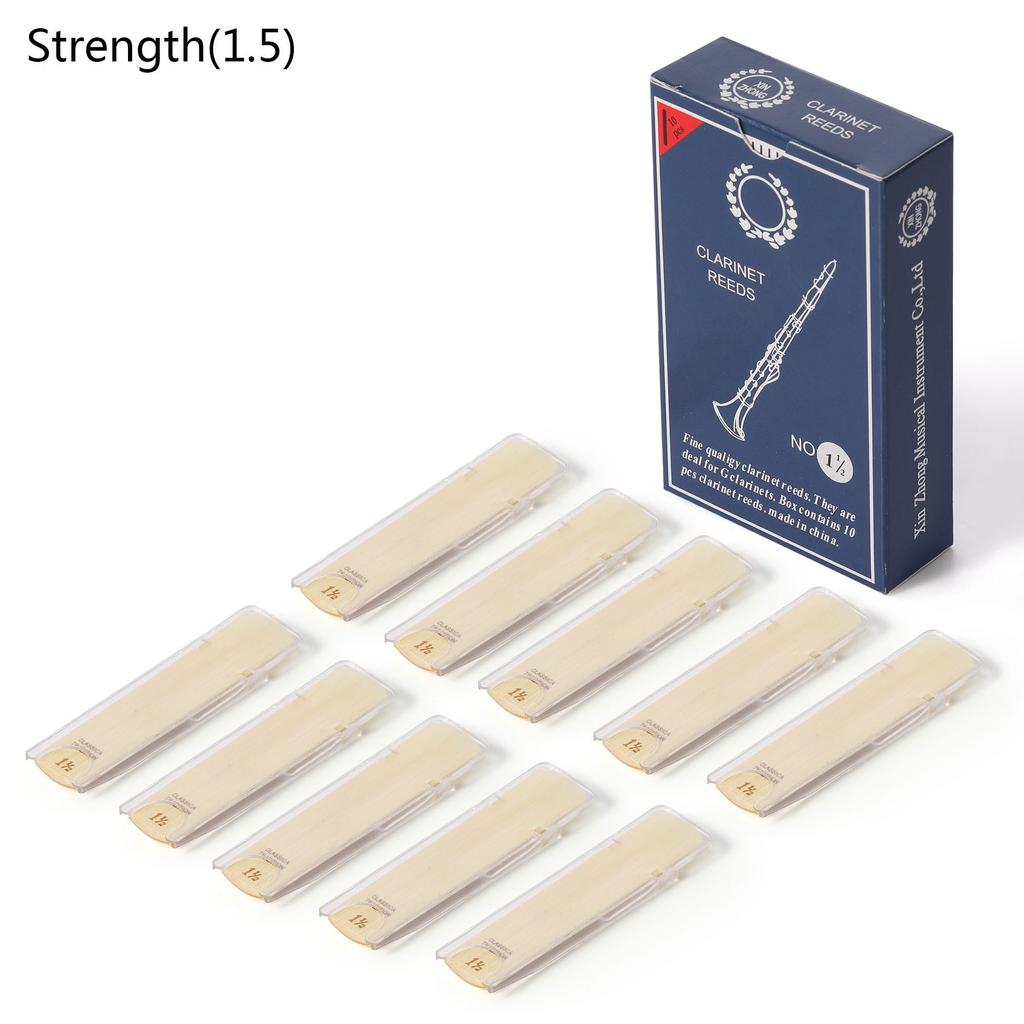 10 Clarinet Reeds Black Reeds Reed Hardness (1.0, 1.5, 2.0, 2.5, 3.0, 3.5)