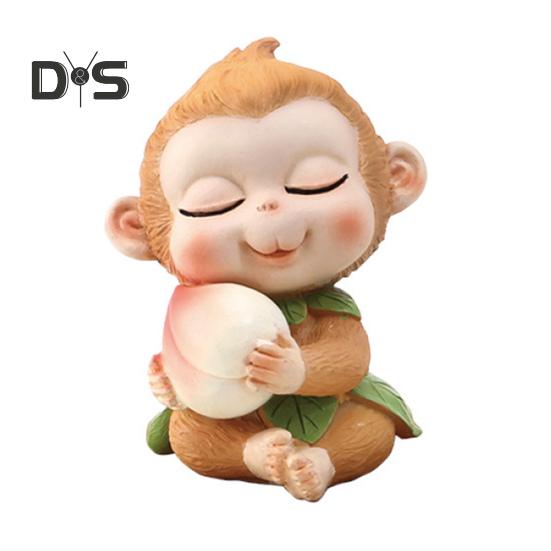 

Мультяшная фигурка короля обезьян, сидящая спящая статуя обезьяны, Великие мудрецы, равные небесам, скульптура для домашнего офиса, приборной панели автомобиля, украшение C