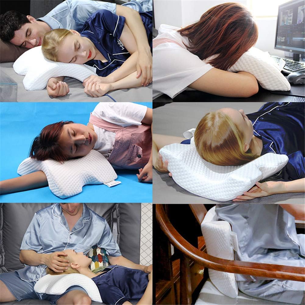 Memory-Schaumstoffkissen mit Armloch Anti-Taube Hand Schreibtisch-Nickerchen Schlafkissen Multifunktionell Orthopädisch Gesundheit Nacken Partnerkissen