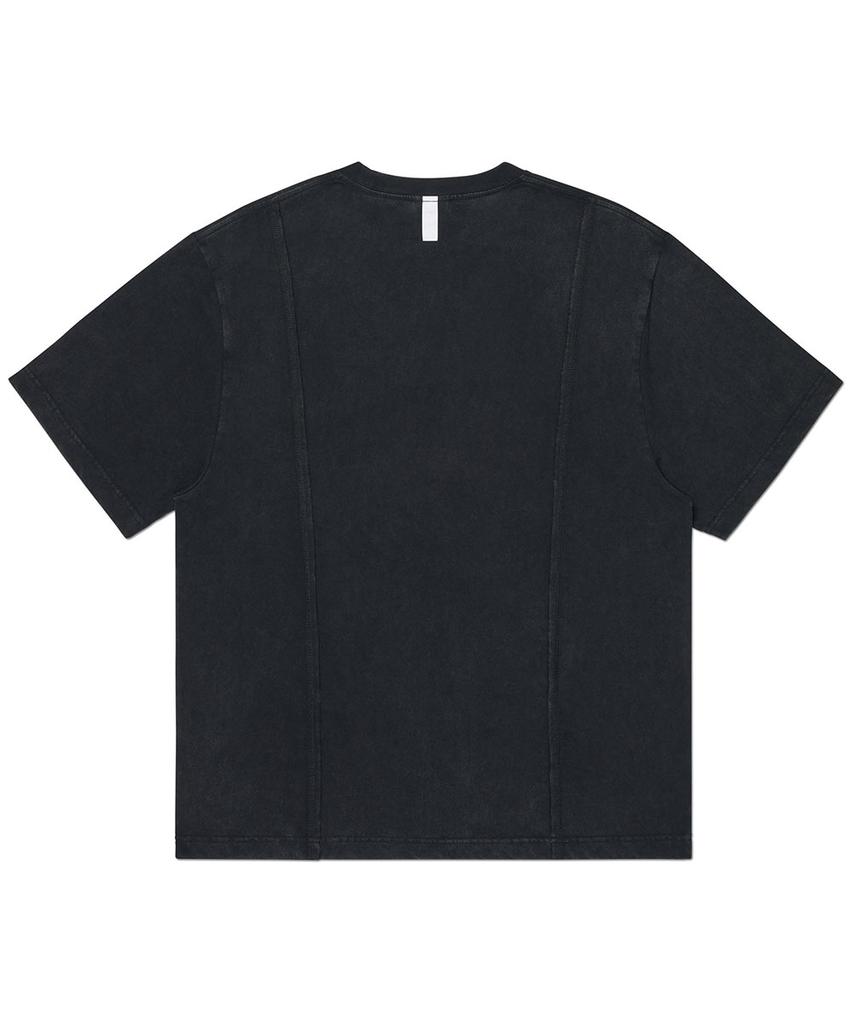Nomaenyueol Dual Slash Emblem T-Shirt - Washed Black
