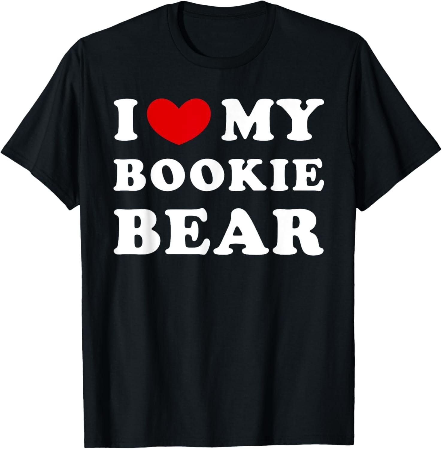 I Love My Bookie bear, I Heart My Bookie bear T-Shirt S разноцветный