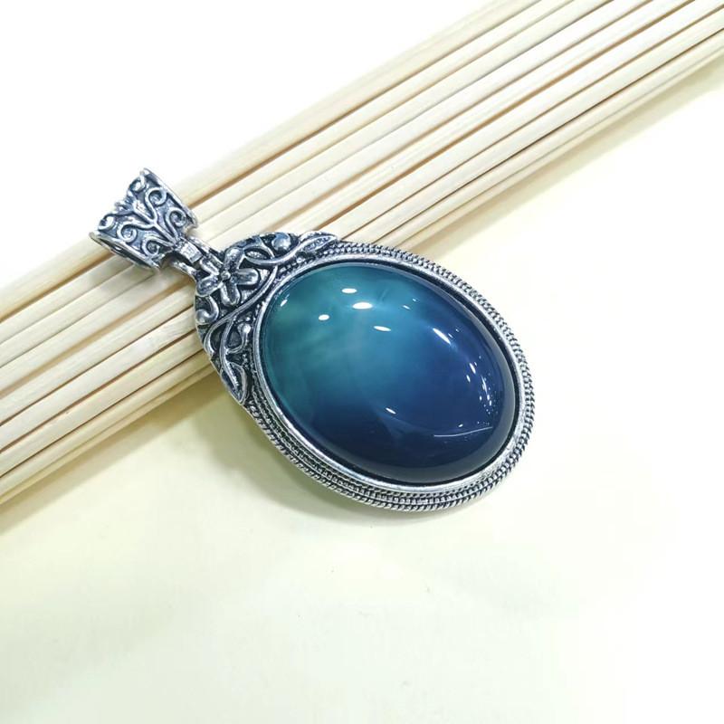 Geometric Gemstone Necklace Pendant With Embedded Semi Precious Stones For Fashion Jewelry Enthusiasts