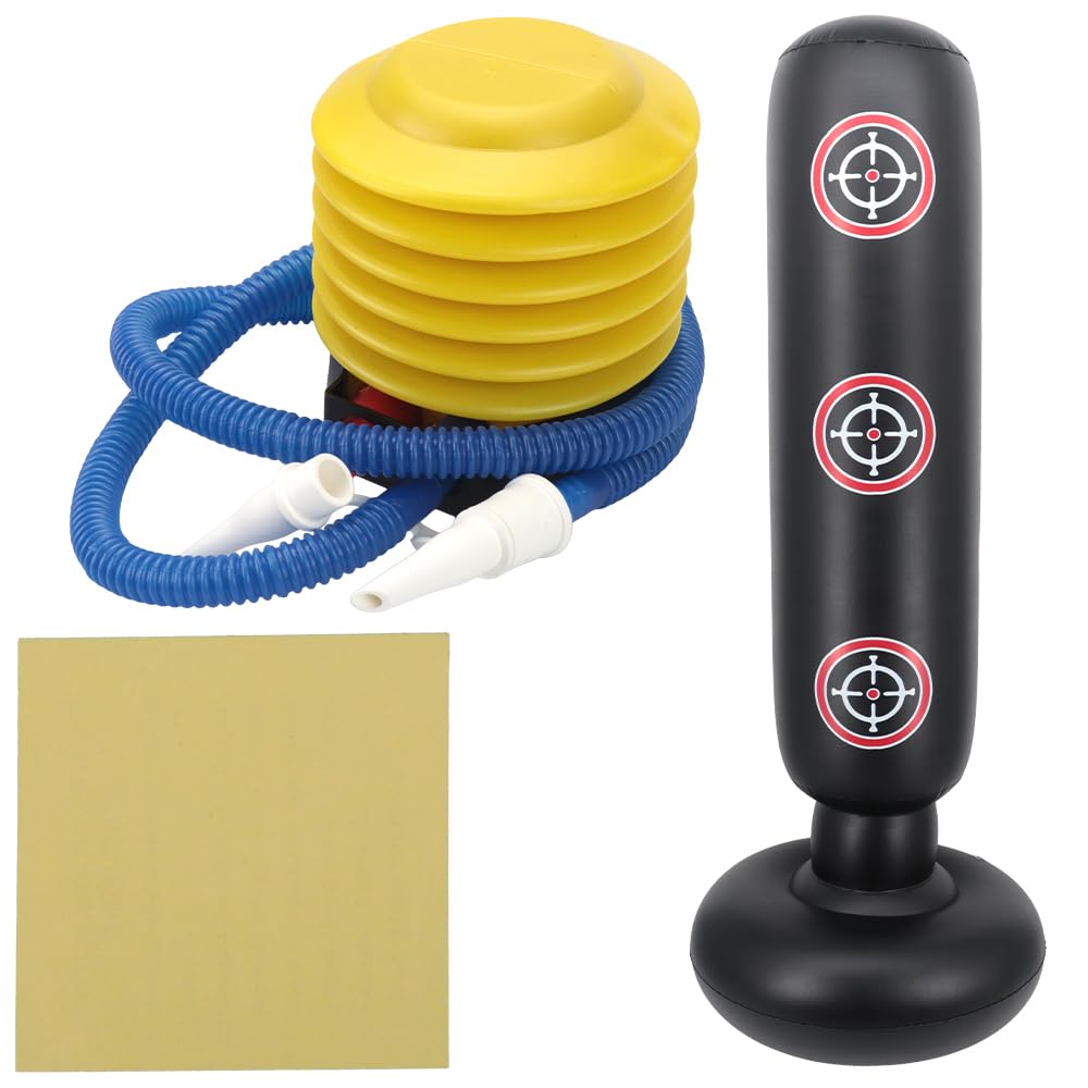 

Freestanding punching bag for kickboxing, exercise relief, air pump included, foldable, and indoor play