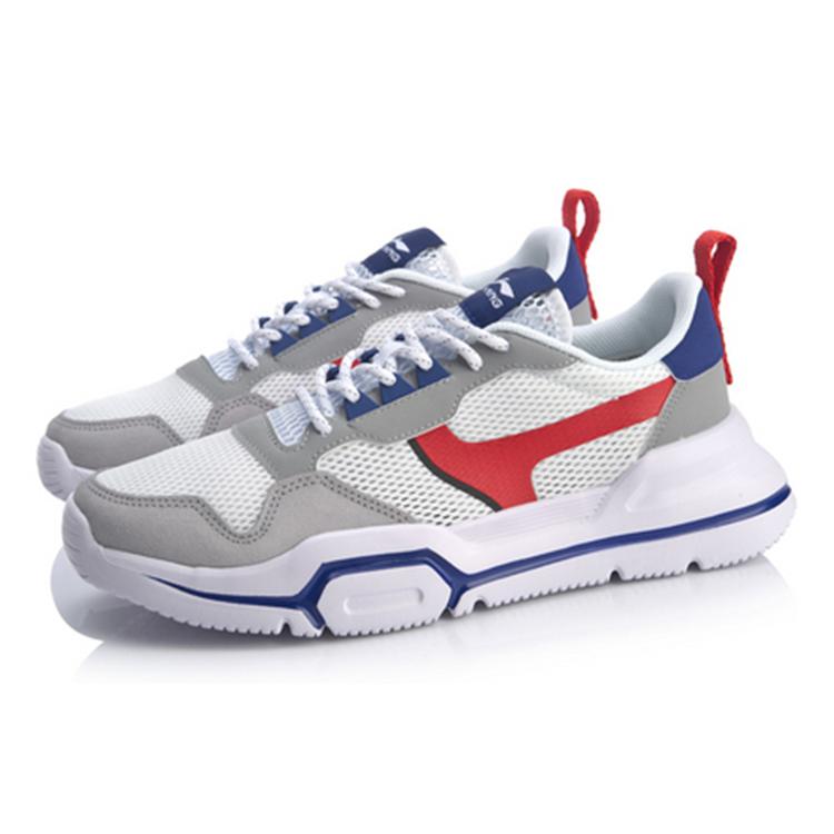 Li Ning Mark Lite Trendige Atmungsaktive Balance Niedrige Freizeitschuhe Unisex Weiß AGCQ015-1