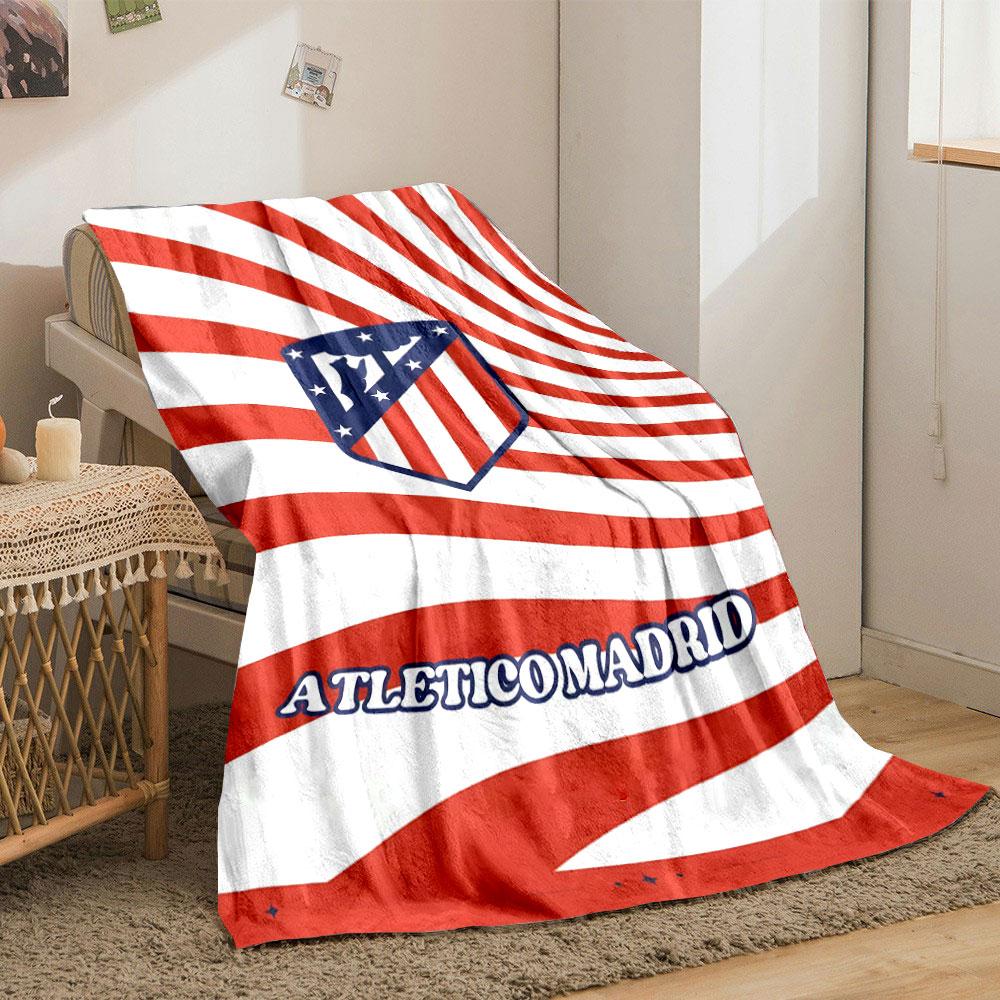 Atlético Madrid Striped Blanket print blanket soft and cozy perfect for the living room bed sofa or a nap,gift