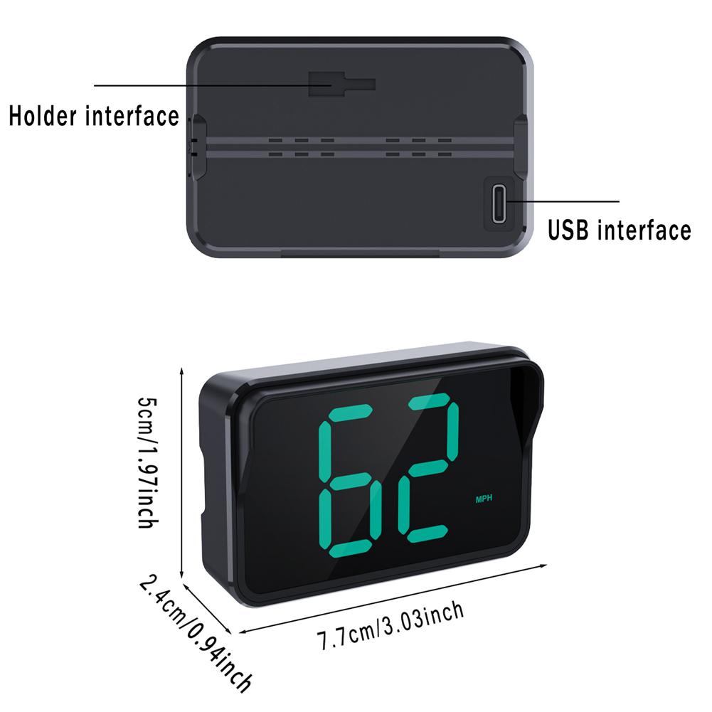 Car HUD GPS Head Up Display Digital Speedometer Universal Smart Overspeed Alarm Speed Meter For All Cars Electronic Accessories