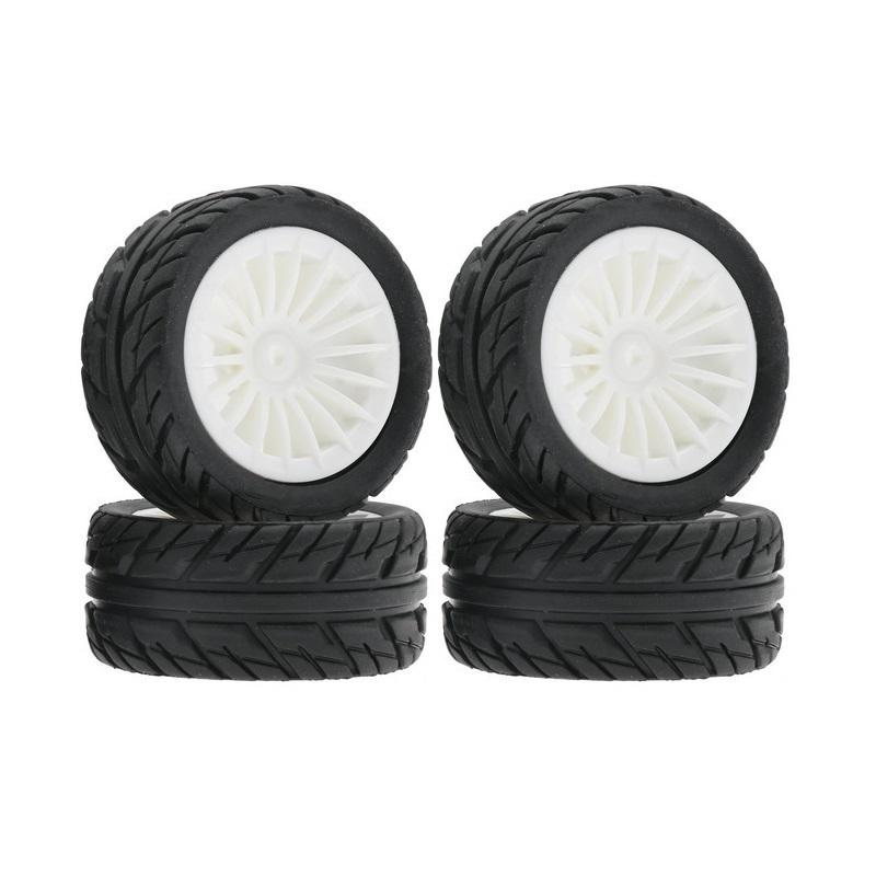 4Pcs 50mm Rubber Tire Tyre Wheel For SG1603 SG1604 SG1605 UDIRC UD1601 UD1602 UD1603 UD1604 1/16 RC Car Upgrade Parts