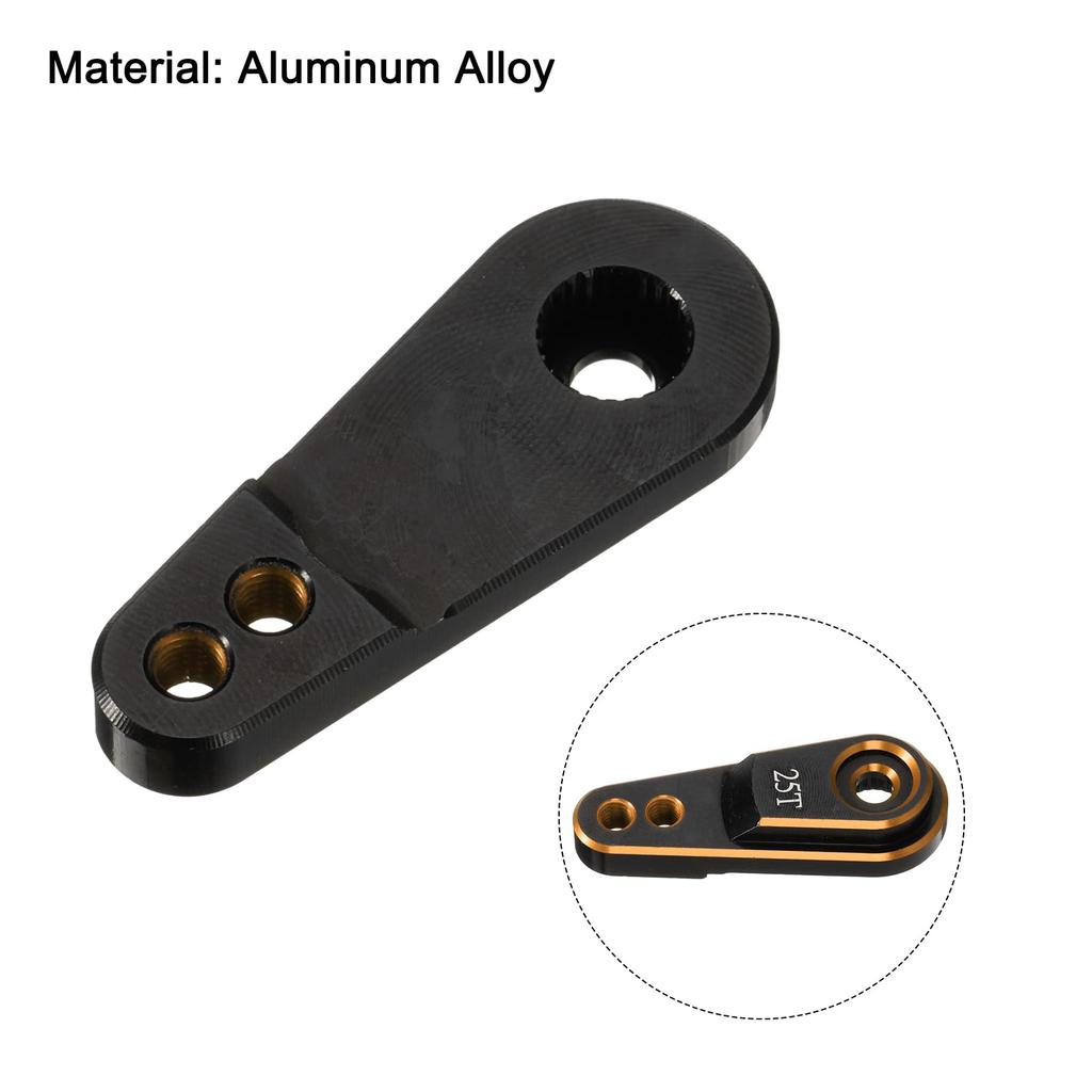 Uxcell 1 Piece Gold Aluminum Alloy 25T Steering Servo Arm Horn for 110 RC CarBoatAirplane