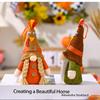 Cute Thanksgiving Turkey Doll Funny Faceless Dwarf Doll Crafts Miniature Figurine Sculpture  Autumn
