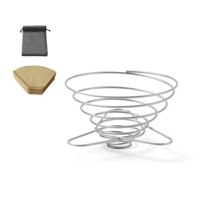 Foldable Stainless Steel Coffee Filter Holder for Coffee Dripper, Coffee Bunette, Cute, 1-2 Cup Capacity (M (128cm))