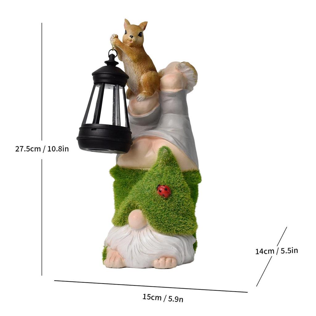 Solar Elf Garden Light: Outdoor Resin Ornament for Villas