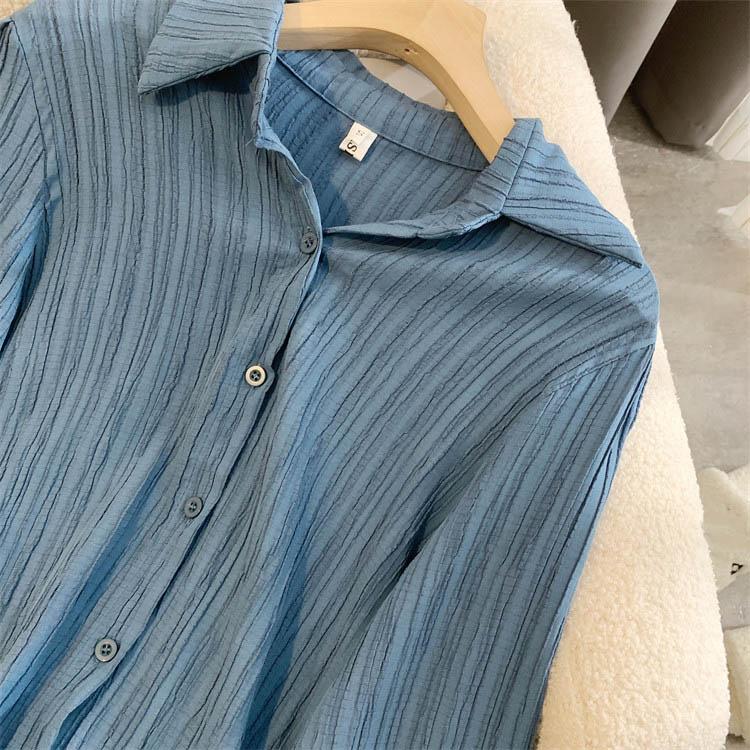 Shirt for Women Summer Oversize Cotton Loose Blouse Casual Long Sleeve Pullover Soft Loose Shirt Top