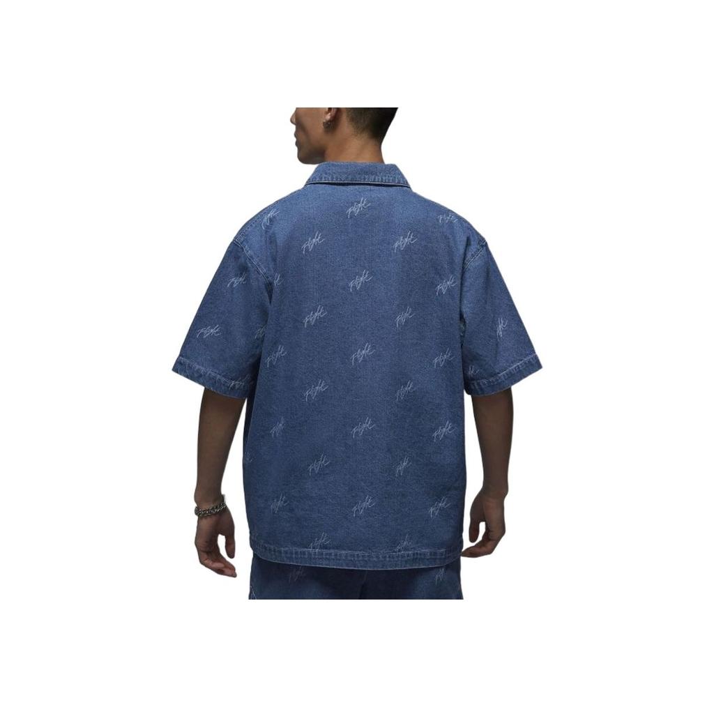 Nike SS24 Amerikanischer Retro Sportlich Lässiger Mode Knopf Polo Kurzarm T-Shirt Herren Oberteile Blau FN4654436