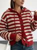 Women's Cardigan, Striped, Color-Block, Long Sleeve for Spring and Fall
