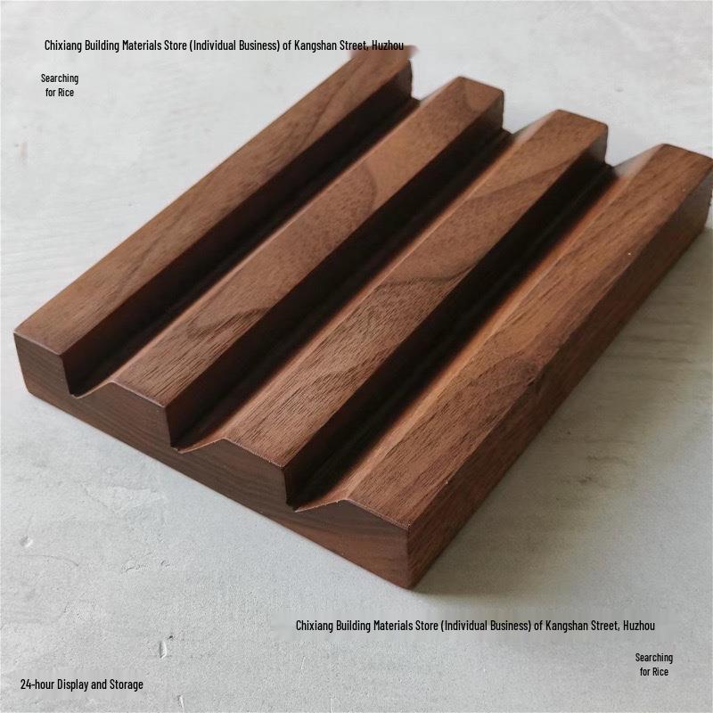 Black Walnut Wide Slot Ring Display Board for Jewelry & Photography