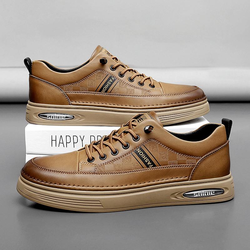 Fashion Luxury Men Genuine Leather Shoes Breathable Casual Dress Business Shoe Classic Antiskid Wear-Resistant Flat Designer Oxford Shoe
