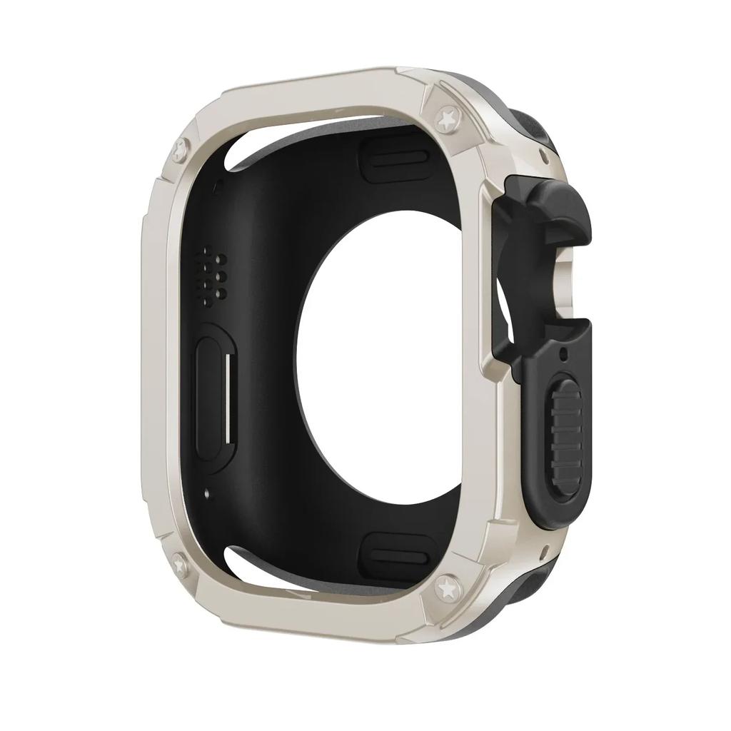 2 In 1 Case for Apple Watch Series 10/9/8/7/SE/6/5/4 Ultra 46mm 42 45 40 44 49mm TPU + PC Shockproof Protector Bumper for Iwatch