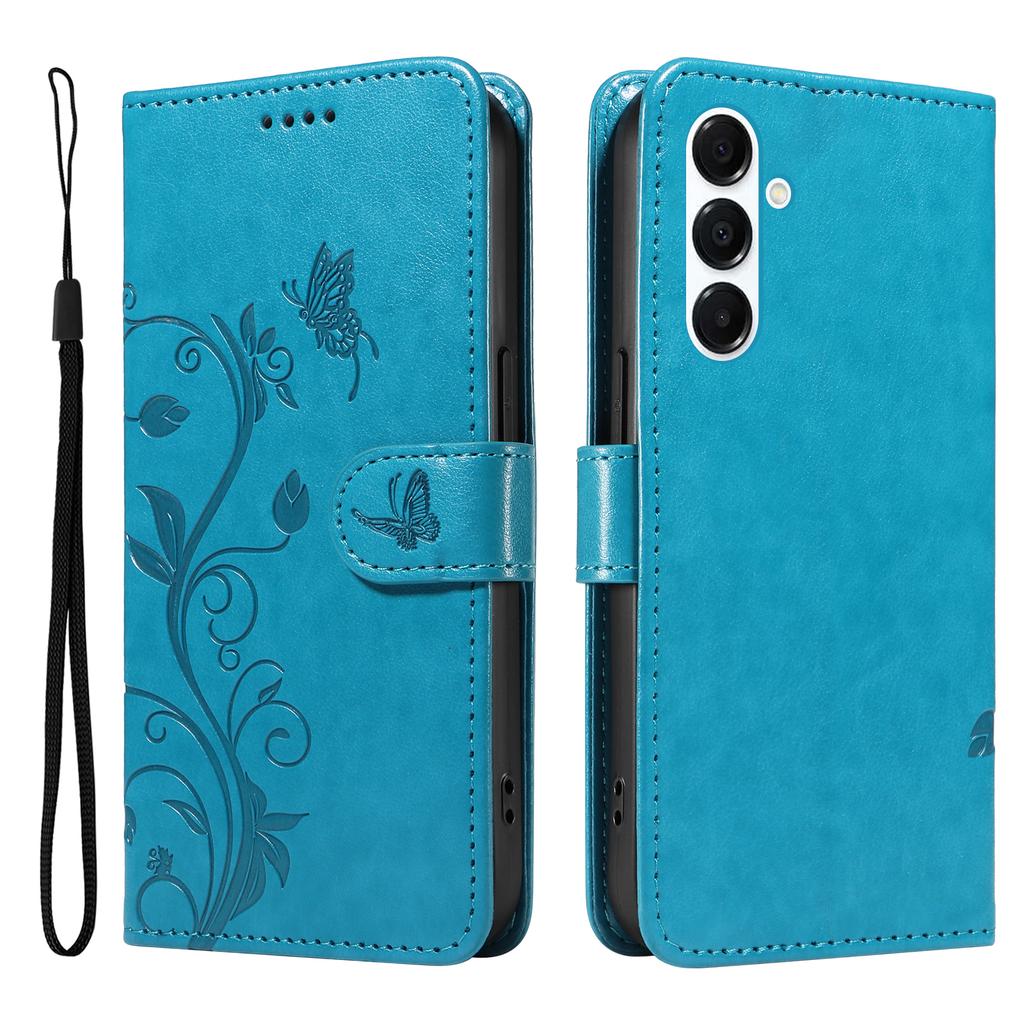 For Samsung Galaxy A16 4G/Galaxy A16 5G/Galaxy A17 5G/Galaxy A26 5G PU Leather Cases Flower Pattern Wallet Stand Phone Cover with Strap
