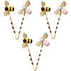 1/2/4/6 Pcs  Pins Cute Little Bee Decorative Hair Clips Curved MetalGrips for All Short and Long