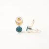 Apatite Gemstone 925 Sterling Silver Jewelry Stud Earrings 0.8" Gift For Mother EE-141-9