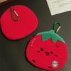 NEW Cartoon Plush Tomato Coin Purse Pendant Cute Portable Wallet Storage Pouch Hanging Ornament Bag Decoration Accessories Gift