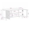 Storage Cabinet In Brown 105 X 33.5 X 46 Cm Solid Mango Wood