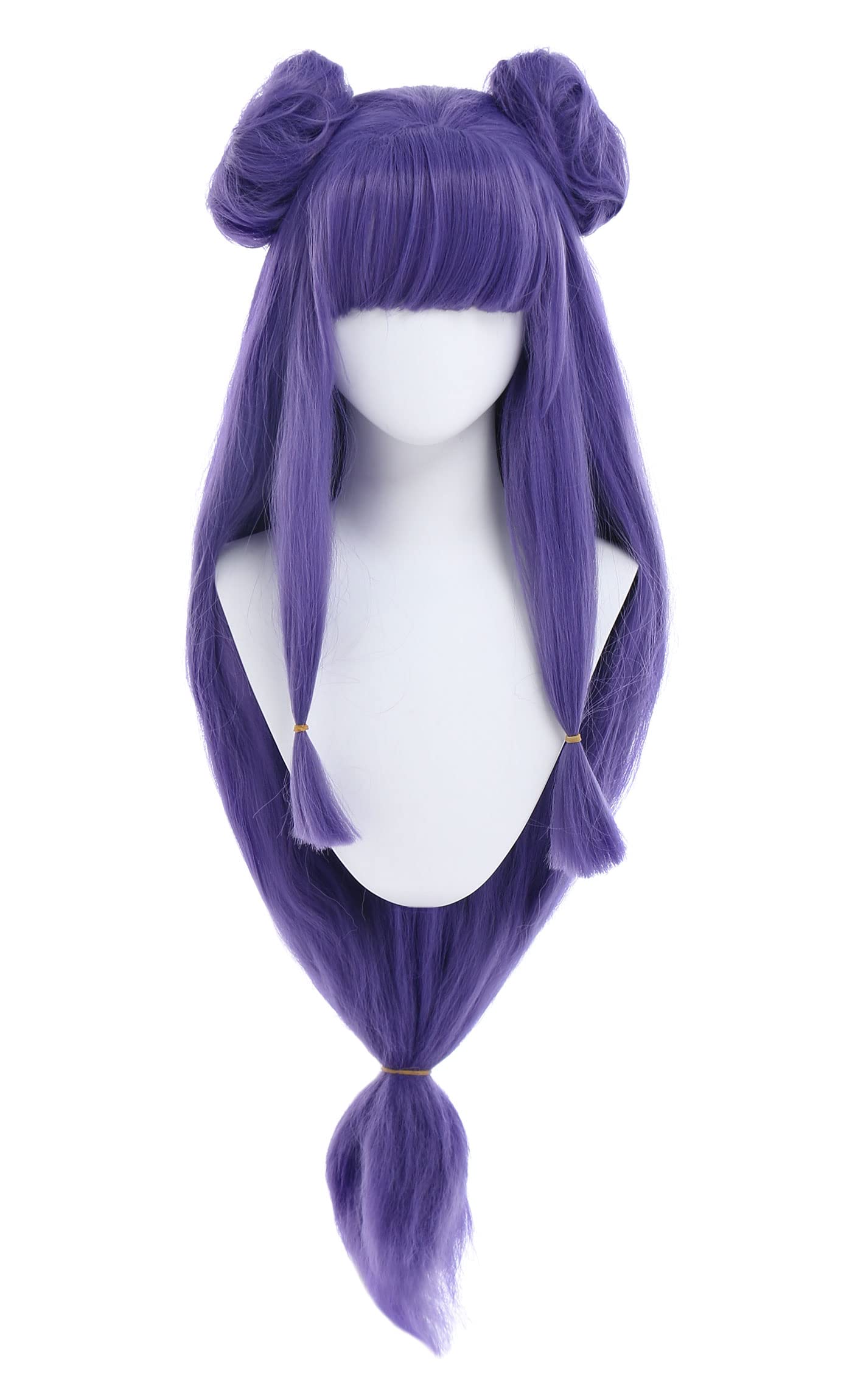 

Miccostumes Аниме Косплей Длинный Двойной Стройнящий Лицо Парик для Мероприятий, Парик, Челка, Хвост, Натуральный, Эффект, Милый, Вечеринка, фиолетовый