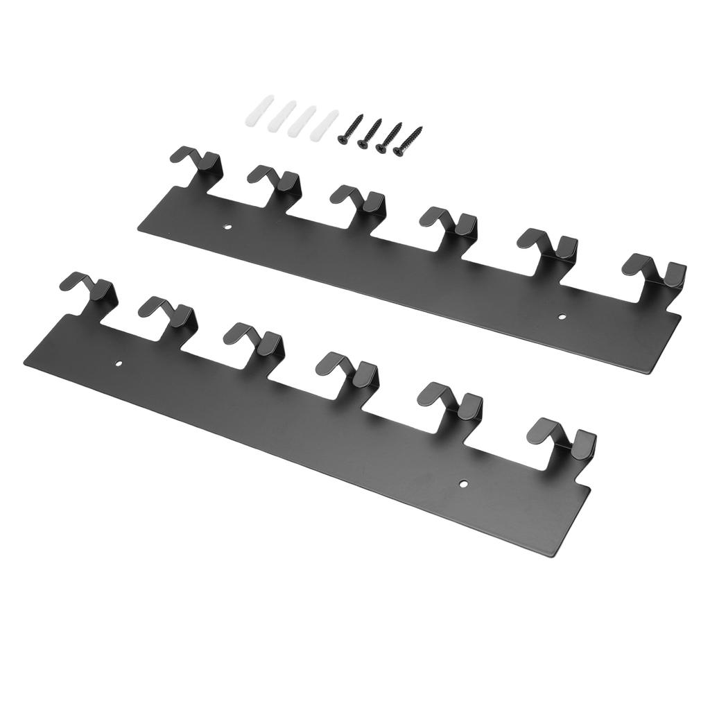 2 Stück Schlüsselhalter für Wand Eisen Wandmontierter Schlüsselorganisator Hängergestell mit 6 Doppelhaken für Flur Eingangsbereich Haustür