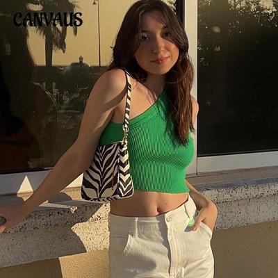 Top Corto da Donna Estivo a Vita Alta Sexy con Scollo all'Americana Speziato