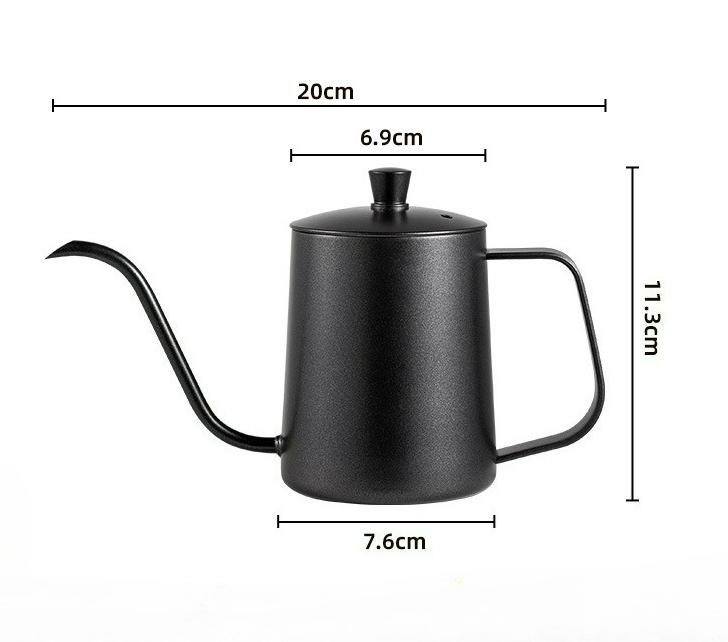 Gooseneck Pour Over Kettle Leak Proof One-Piece Stainless Steel Gooseneck Kettle with Lid, Narrow Spout for Home Brewing Coffee