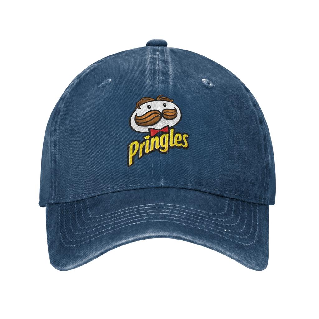 Potato Crisps Chips Pringles Print Denim Cap Casual Baseball Caps Adjustable Hat Summer Unisex Baseball Hats