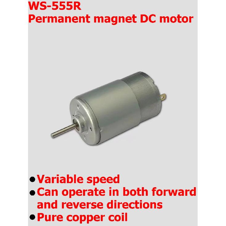 555 DC high-speed motor Micro motor 12V/24V adjustable speed positive and negative rotation high torque diy silent motor