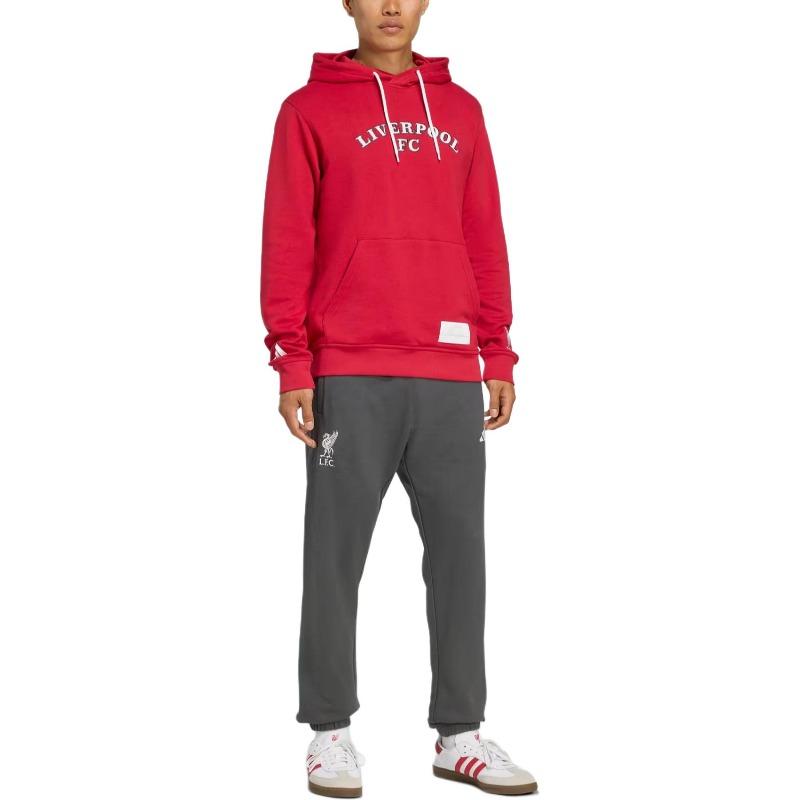 Adidas Solid Color Hooded Pullover Sweatshirt Men Tops JW5489