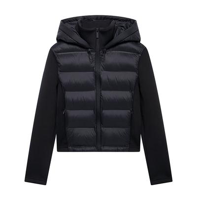 Winter Arrival Women's Lightweight Warm Down Jacket Long Sleeves Zippered Hooded Sports Coat