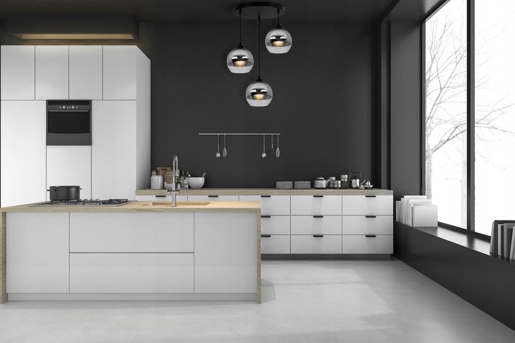 ELEGANT HÄNGENDE LAMPE, GLASLAMPE, CHROM LED